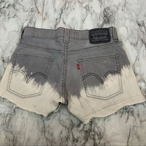 Levi's 511 Vintage Grey Gray White Ombré Denim Jean shorts waist size 27